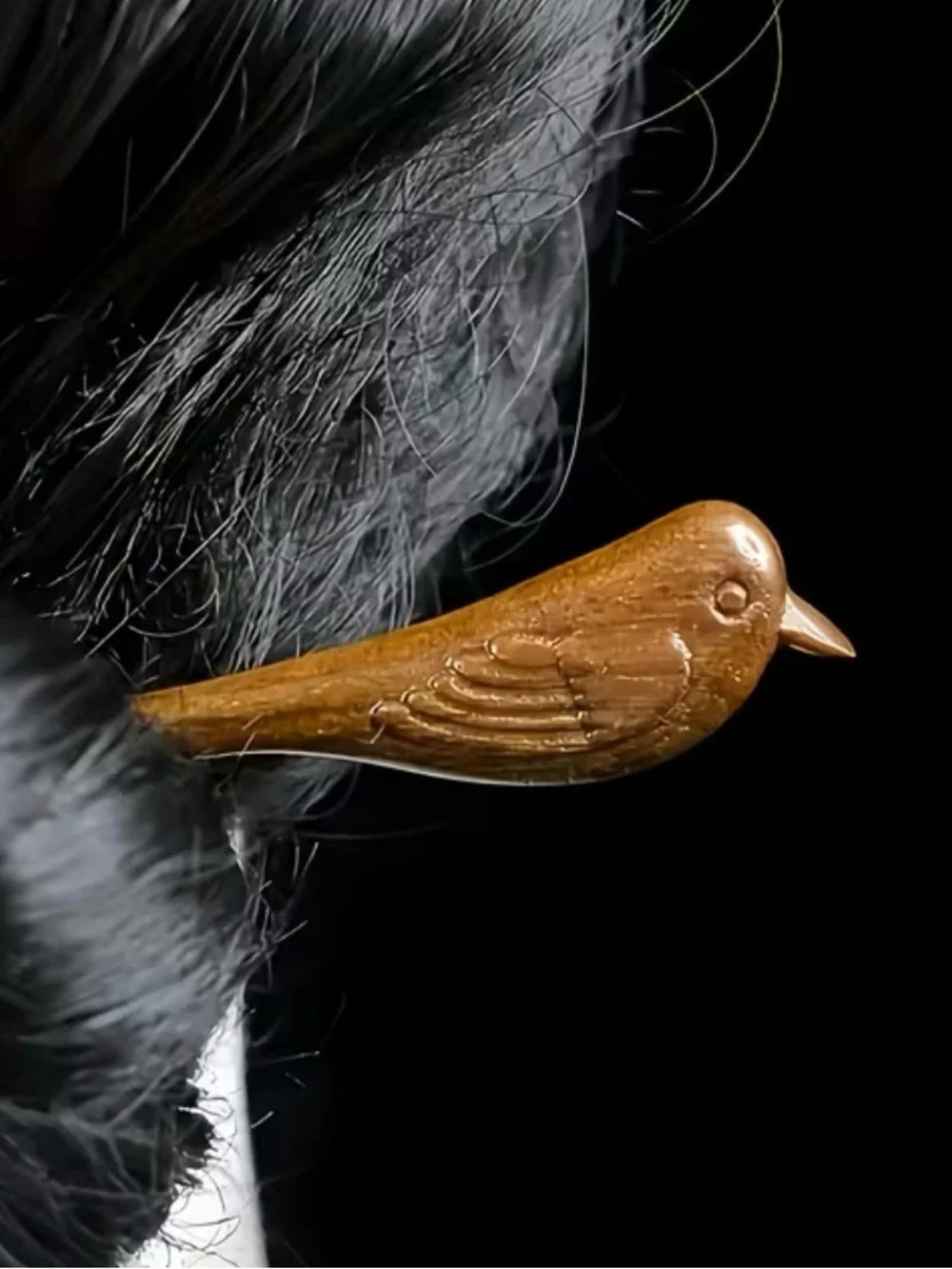 Wooden Bird Perch Stick - Brown Decorative Bird Accessory